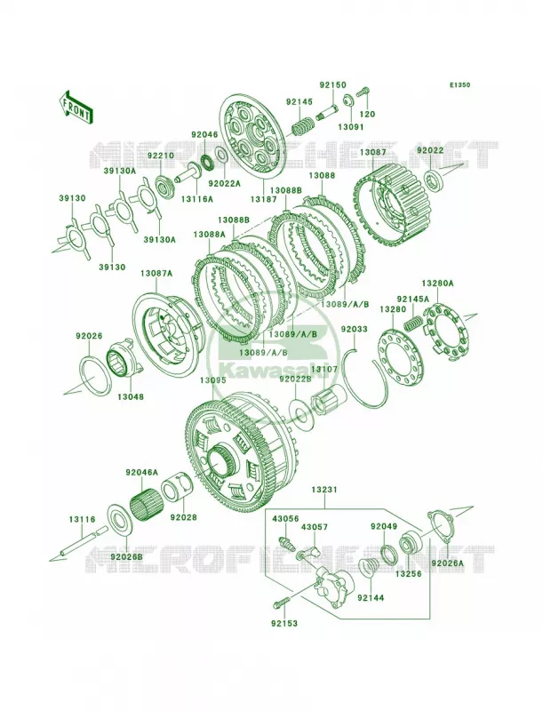 Clutch Kawasaki MOTOS 1400 2009 Concours 14 ABS  ZG1400A9F