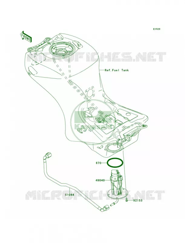 Fuel Pump Kawasaki MOTOS 1400 2009 Concours 14 ABS  ZG1400A9F