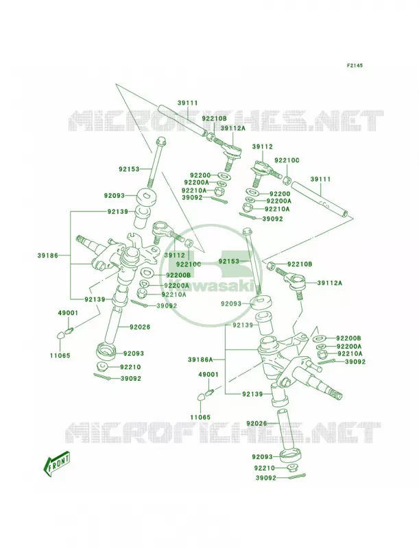 Knuckle Arm Kawasaki QUAD 80 2005 KFX80  KSF80-A3