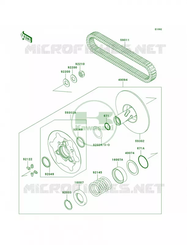 Driven Converter Kawasaki QUAD 700 2005 KFX700  KSV700-B2