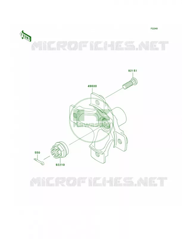 Rear Hub Kawasaki QUAD 700 2005 KFX700  KSV700-B2