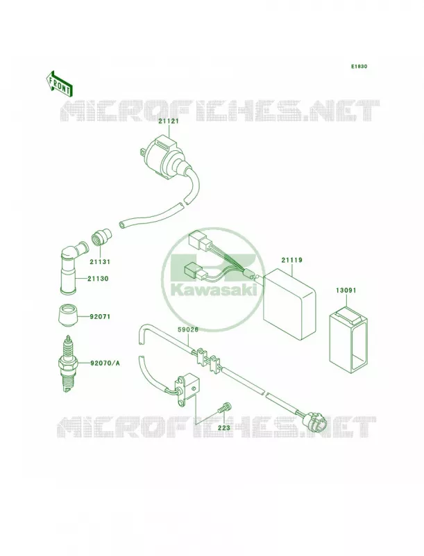 Ignition System Kawasaki QUAD 250 2004 KFX 250 Mojave  KSF250-A18