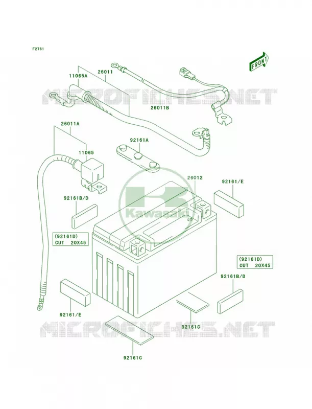 Battery Kawasaki QUAD 400 2004 KFX400  KSF400-A2