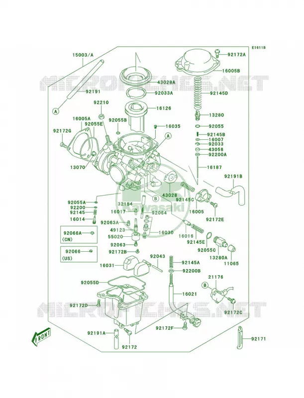 CarburetorA3 Kawasaki QUAD 400 2004 KFX400  KSF400-A2