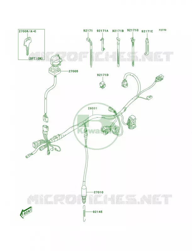 Ignition SwitchA1 Kawasaki QUAD 400 2004 KFX400  KSF400-A2