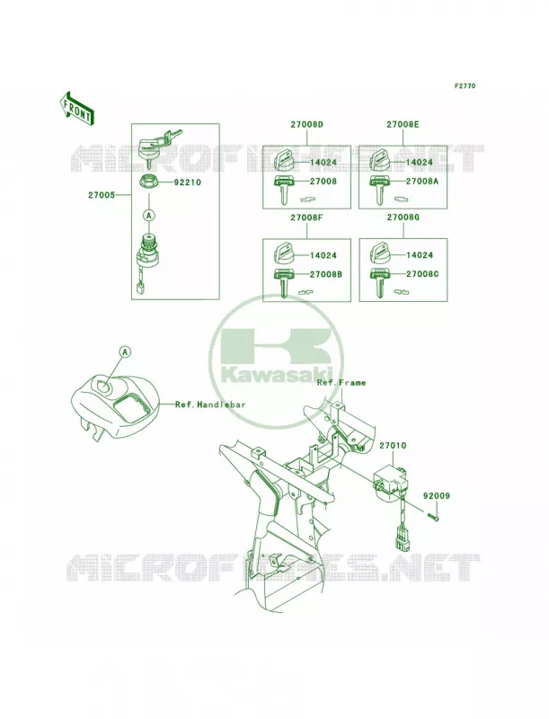 Ignition Switch Kawasaki QUAD 700 2004 KFX700 V Force  KSV700-A1