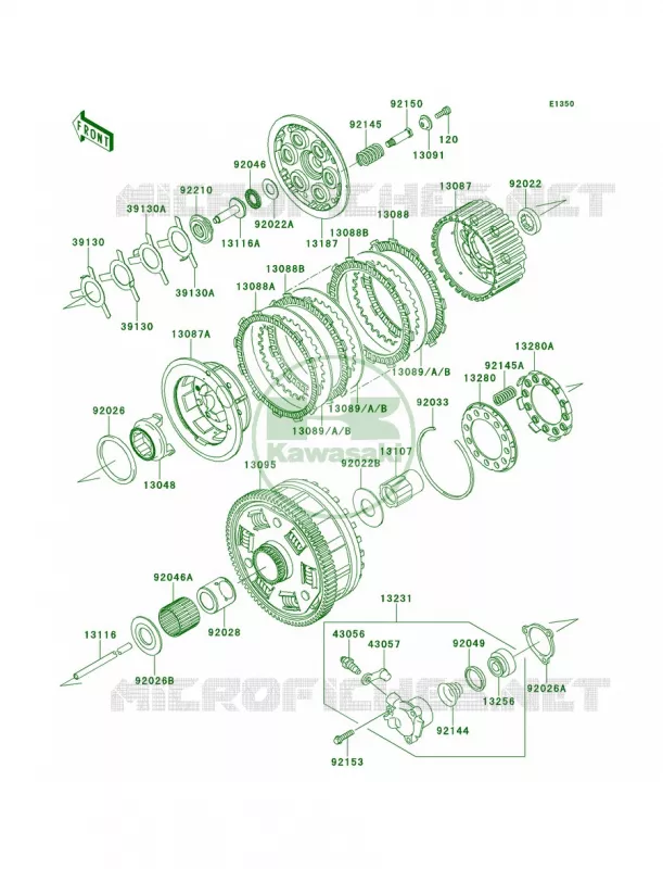 Clutch Kawasaki MOTOS 1400 2008 Concours 14  ZG1400B8F