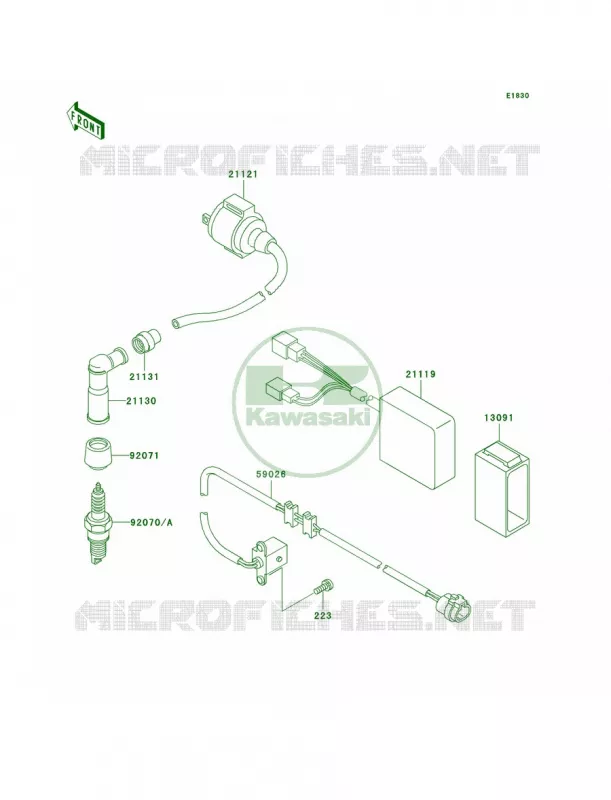 Ignition System Kawasaki QUAD 250 2003 Mojave 250  KSF250-A17