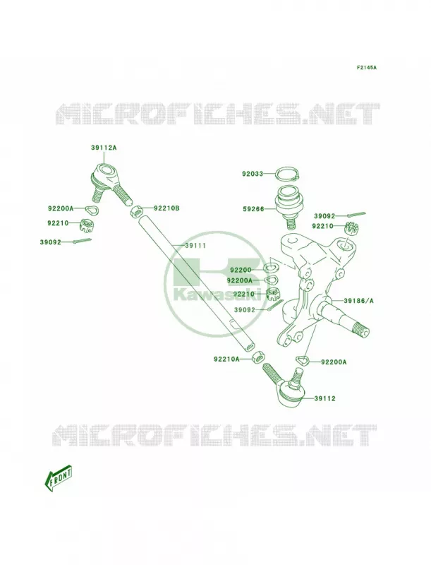 Knuckle ArmA3 Kawasaki QUAD 400 2003 KFX400  KSF400-A1