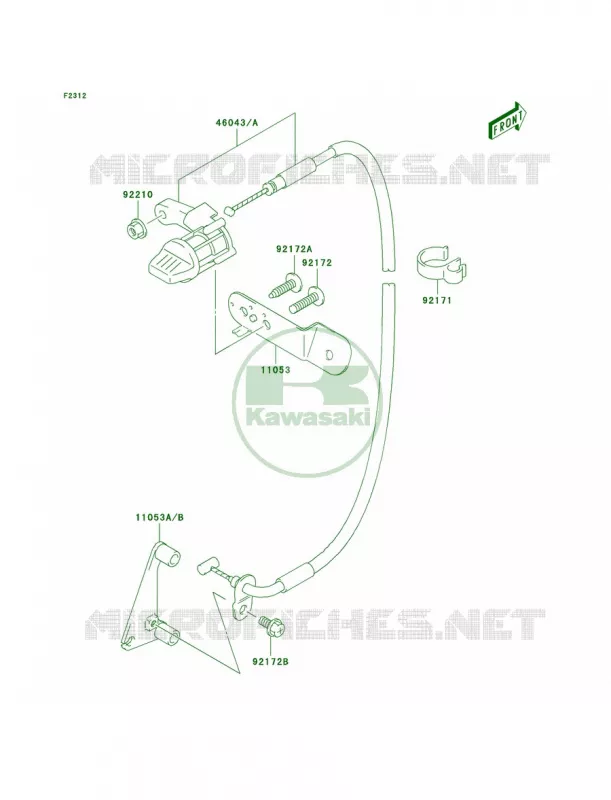 Reverse Lock Kawasaki QUAD 400 2003 KFX400  KSF400-A1