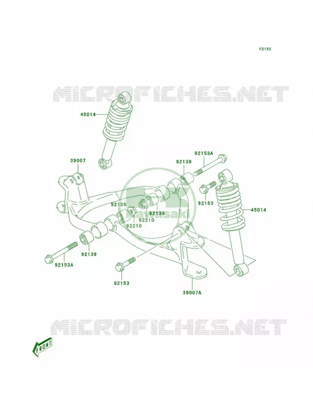 Front Suspension Kawasaki QUAD 80 2003 KFX80  KSF80-A1