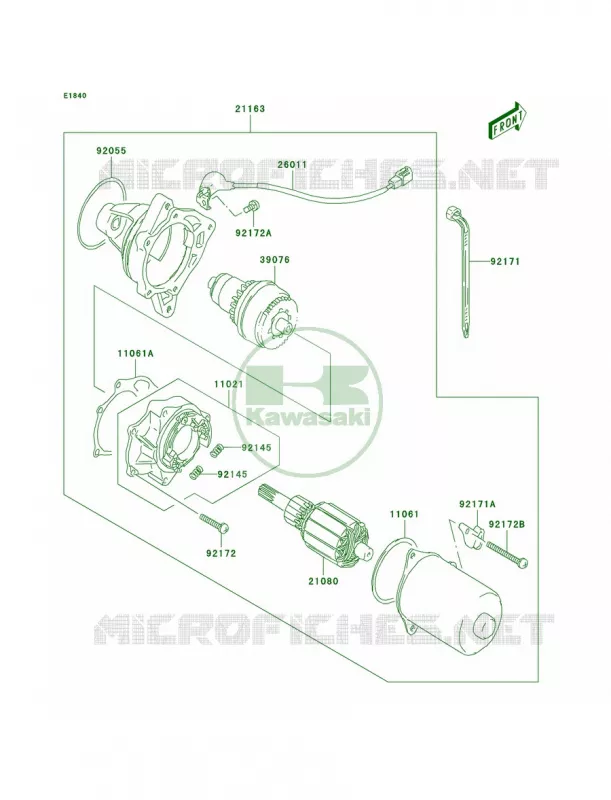 Starter Motor Kawasaki QUAD 80 2003 KFX80  KSF80-A1