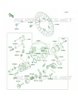 Rear BrakeKSF250 A18 pour Kawasaki Mojave 250 2002