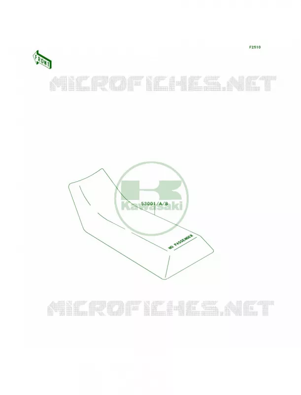 Seat Kawasaki QUAD 250 2000 Mojave 250  KSF250-A14