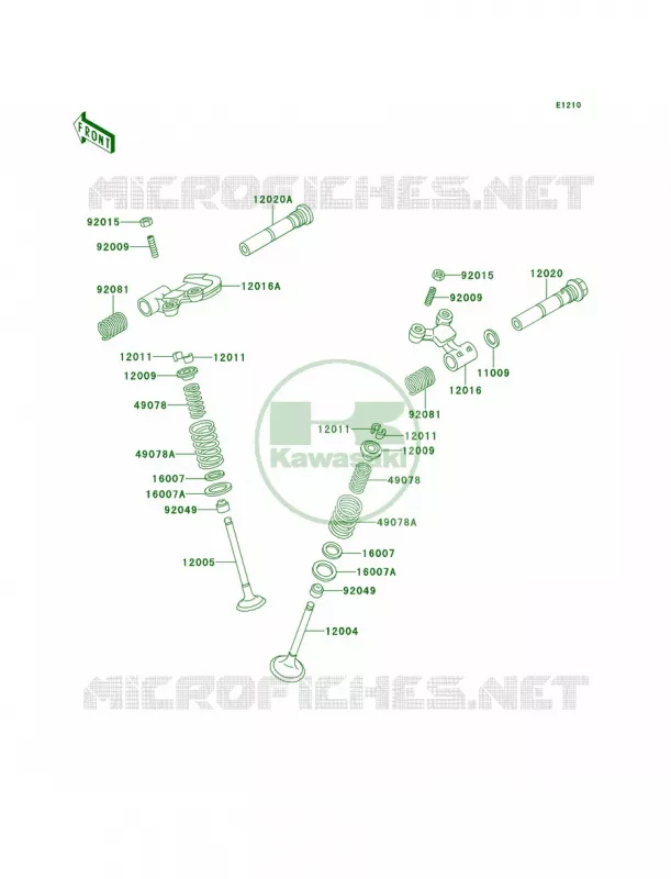 Valves Kawasaki QUAD 250 2000 Mojave 250  KSF250-A14