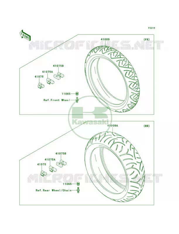 Tires Kawasaki MOTOS 1400 2008 Concours 14 ABS  ZG1400A8F