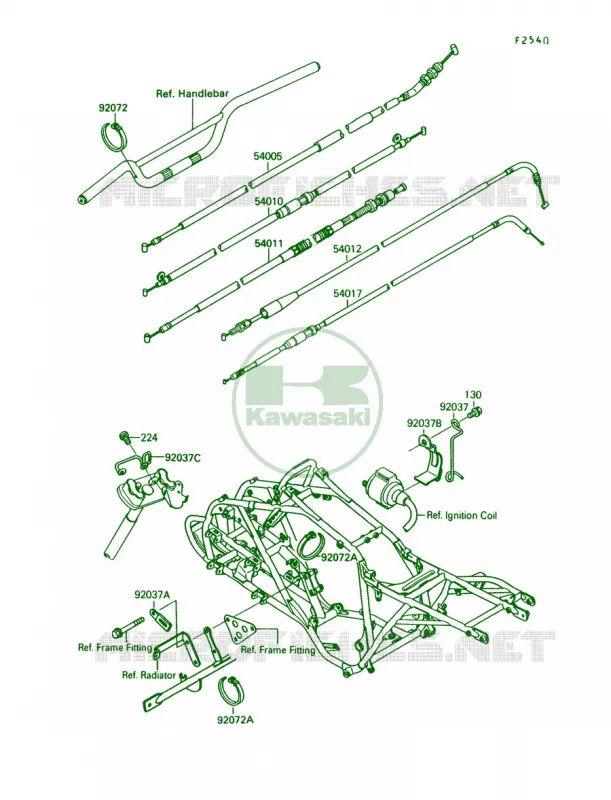 Cable Kawasaki QUAD 250 1990 Mojave 250  KSF250-A4