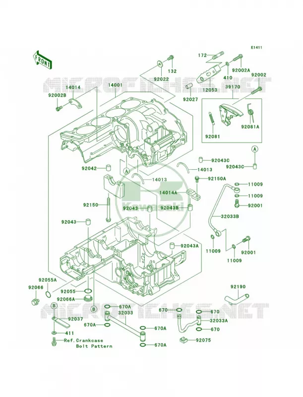Crankcase Kawasaki MOTOS 1000 2006 Concours  ZG1000A6F
