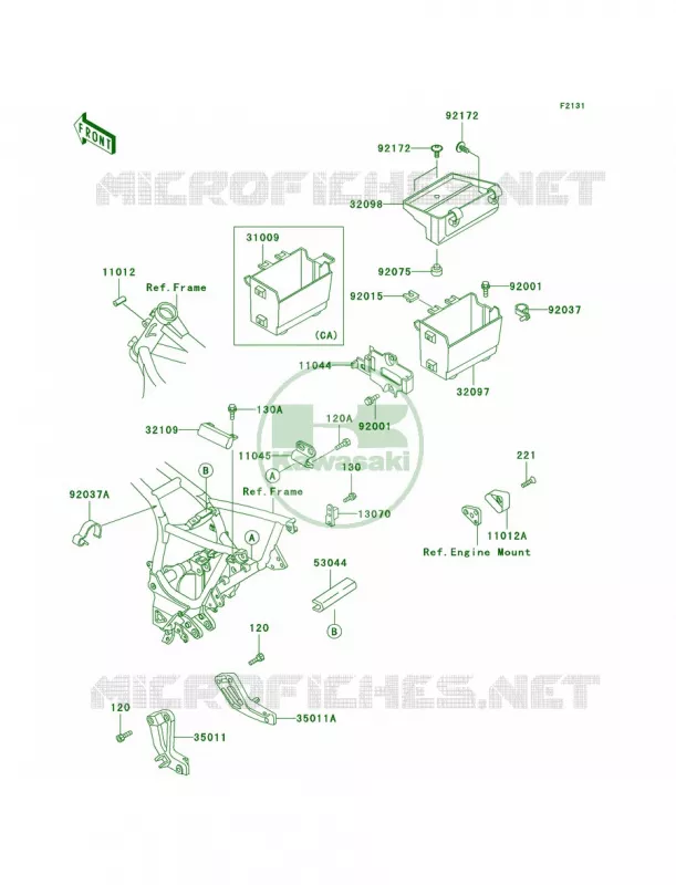 Frame Fittings Kawasaki MOTOS 1000 2006 Concours  ZG1000A6F