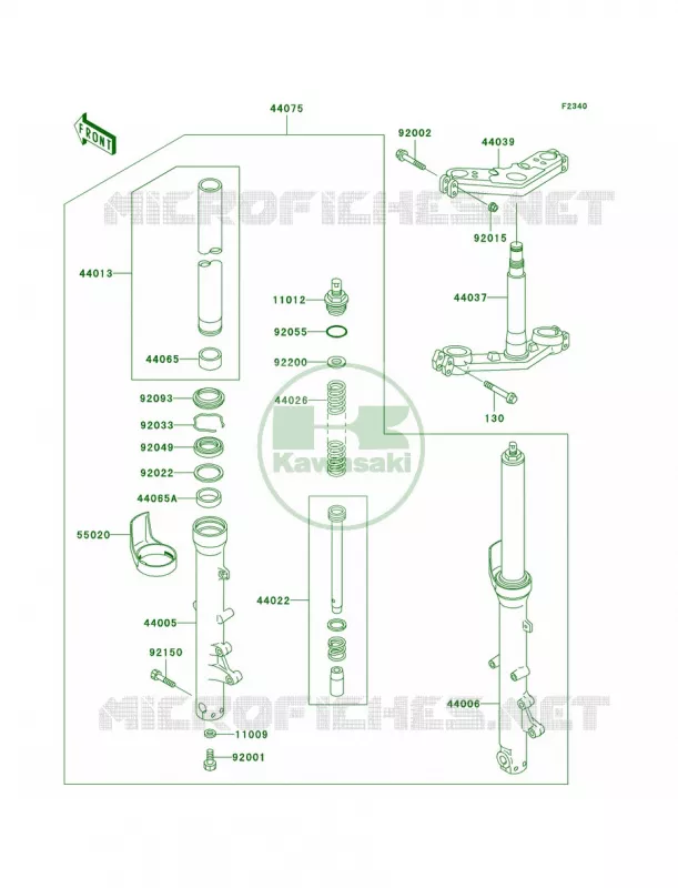 Front Fork Kawasaki MOTOS 1000 2006 Concours  ZG1000A6F