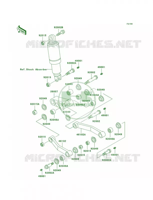 Rear Suspension Kawasaki MOTOS 1000 2006 Concours  ZG1000A6F