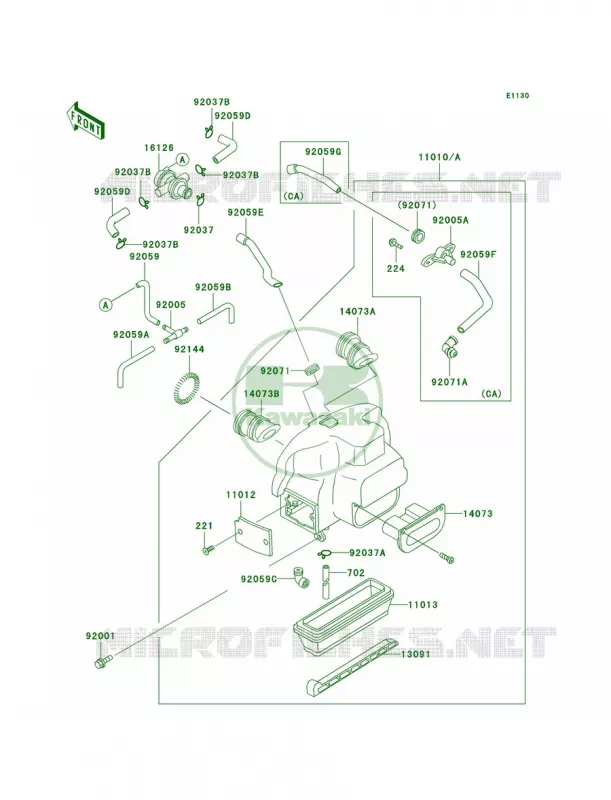 Air Cleaner Kawasaki MOTOS 1000 2005 Concours  ZG1000-A20