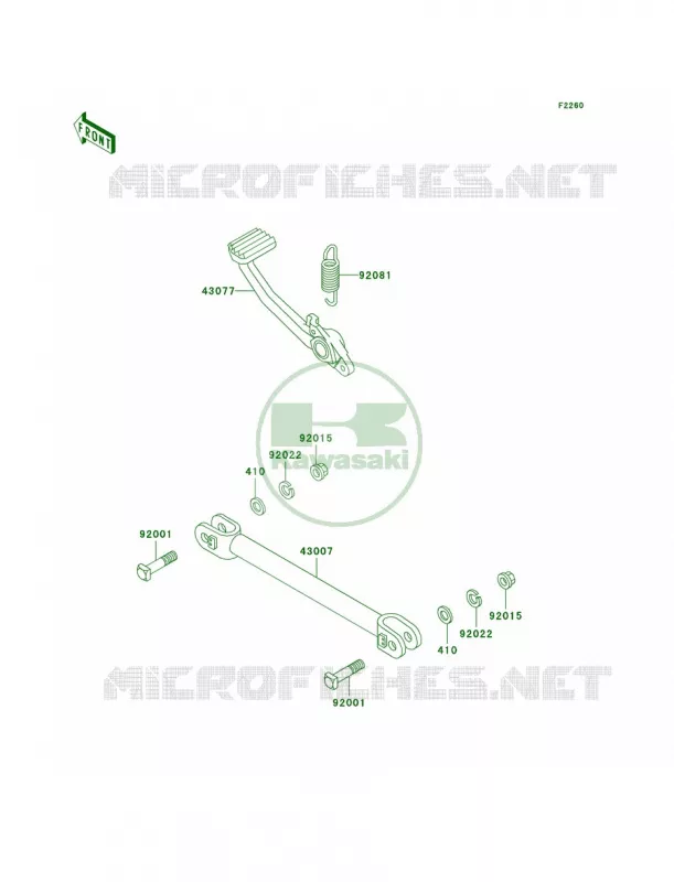 Brake PedalTorque Link Kawasaki MOTOS 1000 2005 Concours  ZG1000-A20