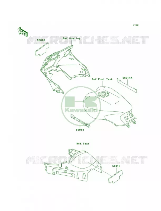 Decals Kawasaki MOTOS 1000 2005 Concours  ZG1000-A20