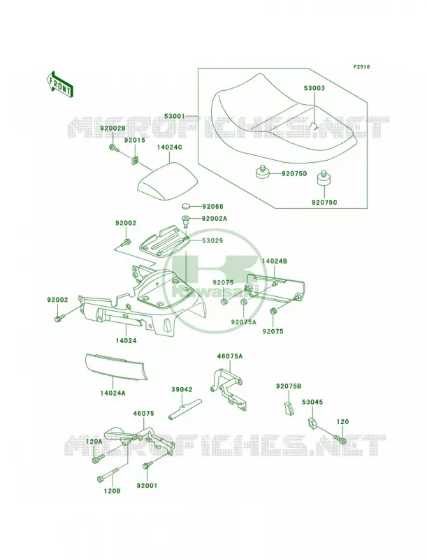 Seat Kawasaki MOTOS 1000 2005 Concours  ZG1000-A20