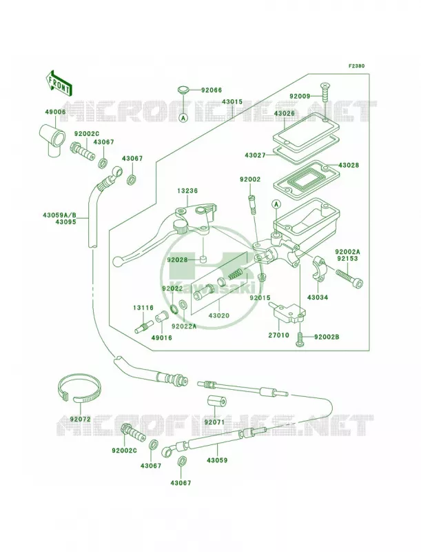 Clutch Master Cylinder Kawasaki MOTOS 1000 2004 Concours  ZG1000-A19