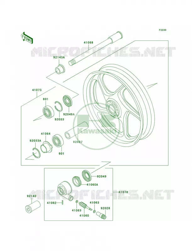 Front Wheel Kawasaki MOTOS 1000 2004 Concours  ZG1000-A19