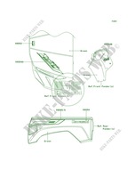 DecalsGreenSCS pour Kawasaki Teryx 750 FI 4x4 Sport 2012