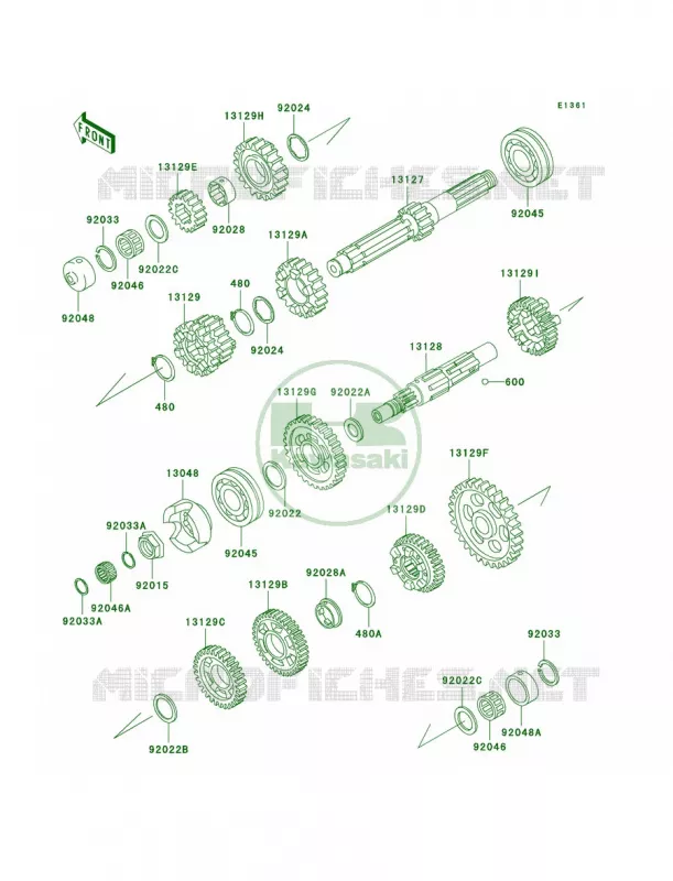 Transmission Kawasaki MOTOS 1000 2002 Concours  ZG1000-A17