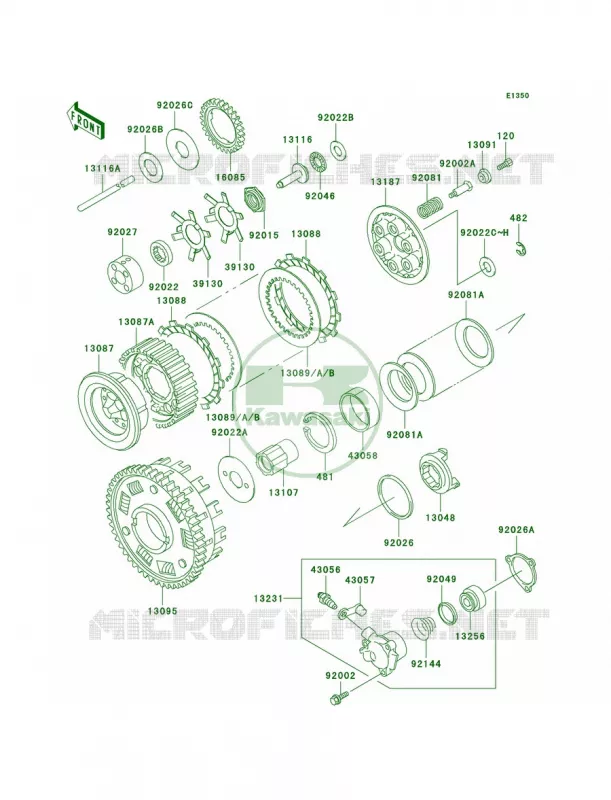 Clutch Kawasaki MOTOS 1000 2001 Concours  ZG1000-A16