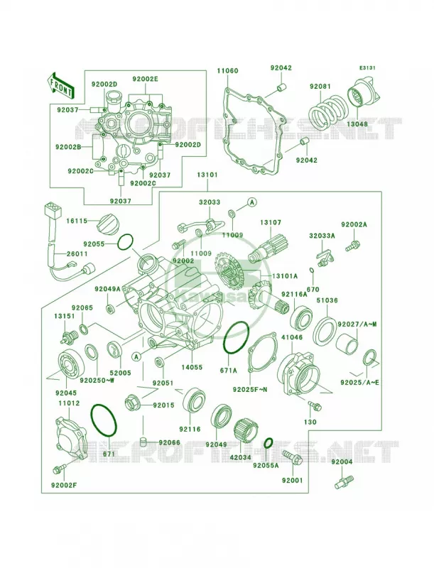 Front Bevel Gear Kawasaki MOTOS 1000 2001 Concours  ZG1000-A16