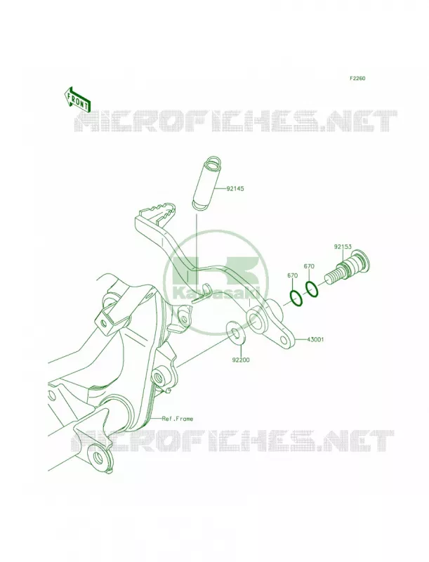 Brake Pedal Kawasaki MOTOS 140 2012 KLX140L  KLX140BCF