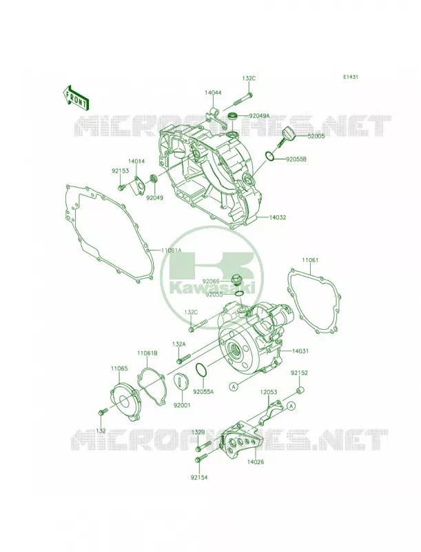 Engine Covers Kawasaki MOTOS 140 2012 KLX140L  KLX140BCF