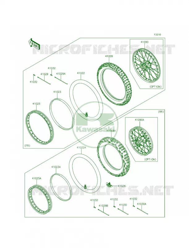 WheelsTires Kawasaki MOTOS 140 2012 KLX140L  KLX140BCF