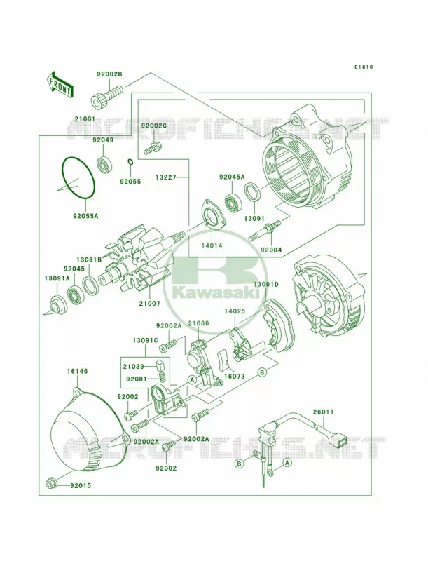 Generator Kawasaki MOTOS 1000 2000 Concours  ZG1000-A15