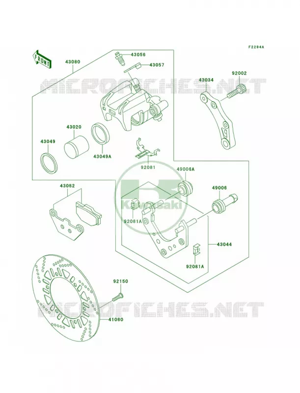 Rear BrakeZG1000-A19 Kawasaki MOTOS 1000 2000 Concours  ZG1000-A15