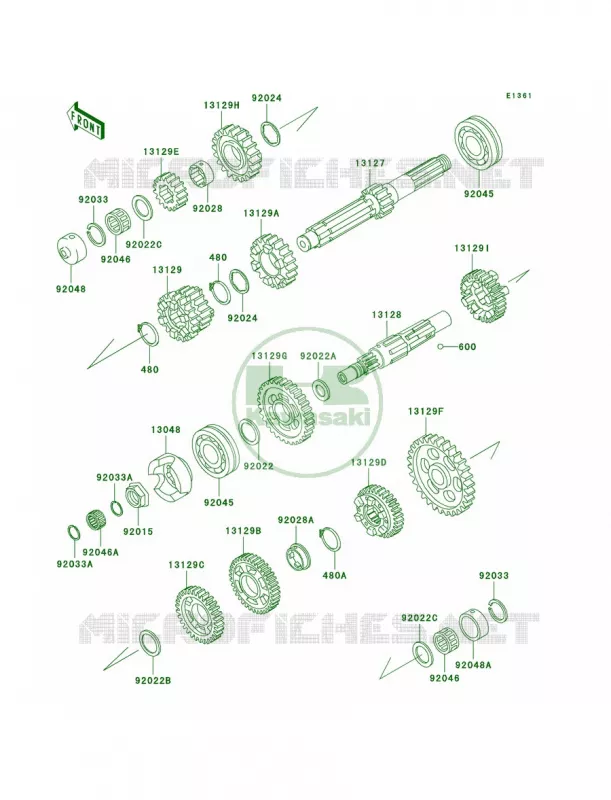 Transmission Kawasaki MOTOS 1000 2000 Concours  ZG1000-A15