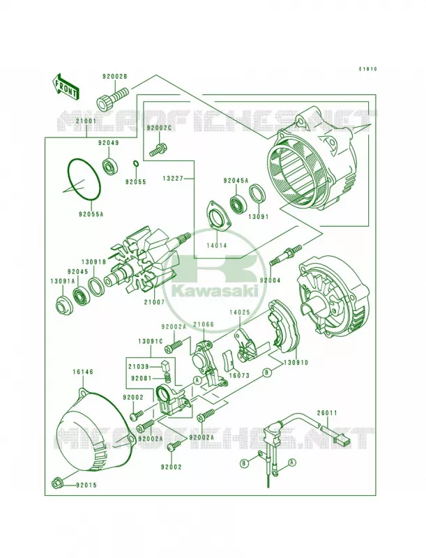Generator Kawasaki MOTOS 1000 1999 Concours  ZG1000-A14