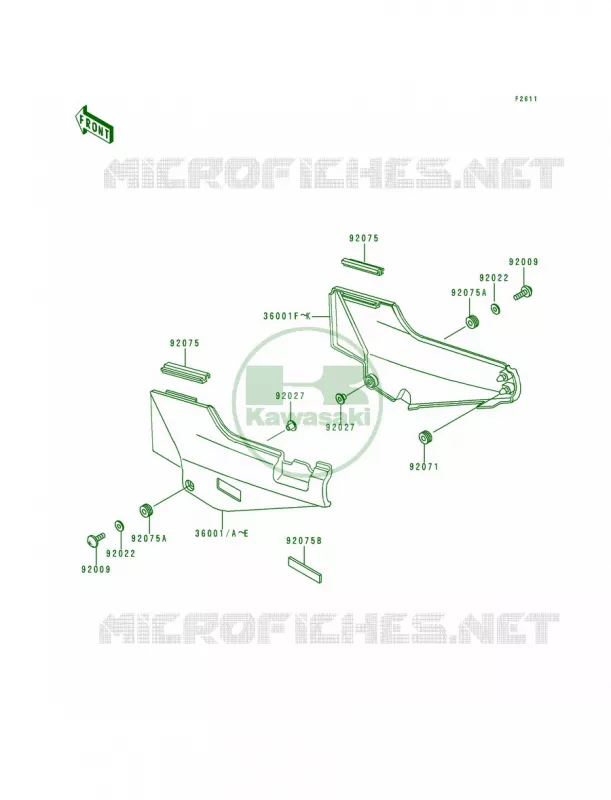 Side Covers Kawasaki MOTOS 1000 1998 Concours  ZG1000-A13