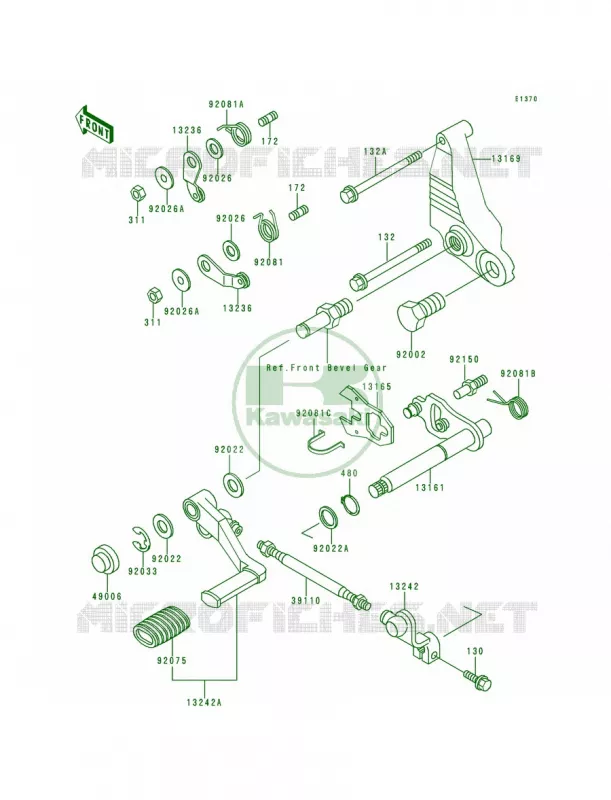 Gear Change Mechanism Kawasaki MOTOS 1000 1997 Concours  ZG1000-A12