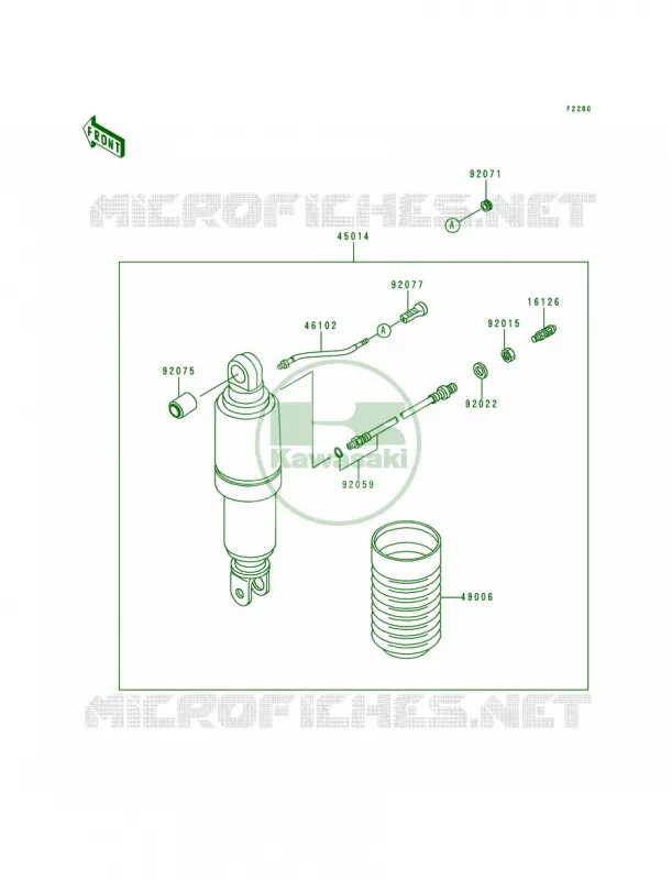 Shock Absorbers Kawasaki MOTOS 1000 1997 Concours  ZG1000-A12