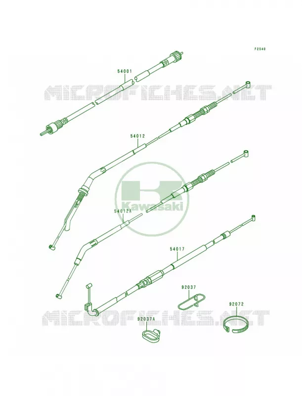 Cables Kawasaki MOTOS 1000 1996 Concours  ZG1000-A11