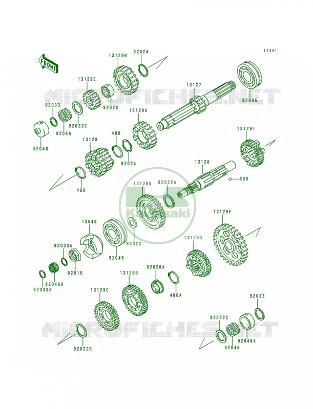 Transmission Kawasaki MOTOS 1000 1996 Concours  ZG1000-A11