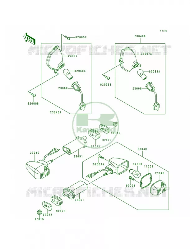 Turn Signals Kawasaki MOTOS 1000 1996 Concours  ZG1000-A11