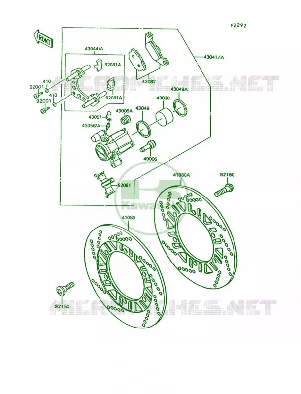Front BrakeZG1000-A7A8 Kawasaki MOTOS 1000 1994 Concours  ZG1000-A9