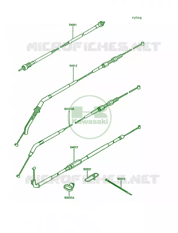 Cables Kawasaki MOTOS 1000 1993 Concours  ZG1000-A8